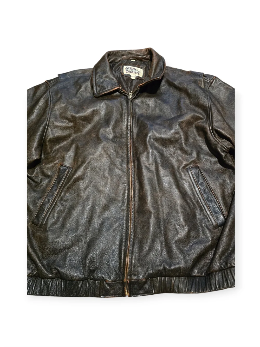 St. John's Bay Rustic Leather Bomber Jacket